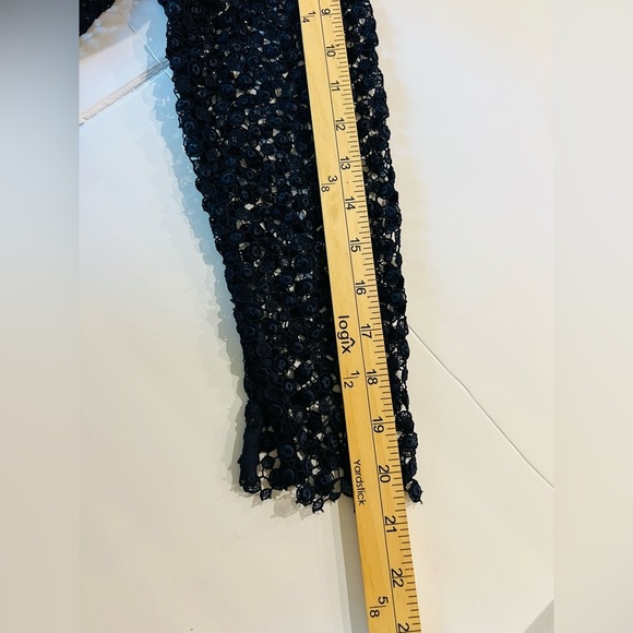 DEAN HUTCHINSON long sleeve midi dress size S/M fits dark blue color - Picture 10 of 14